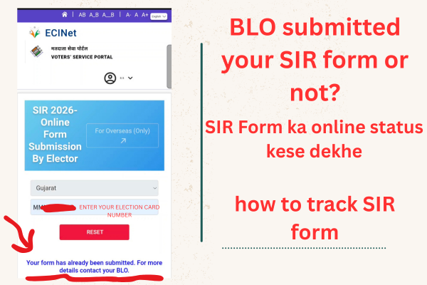 BLO SUBMITTED SIR FORM OR NOT